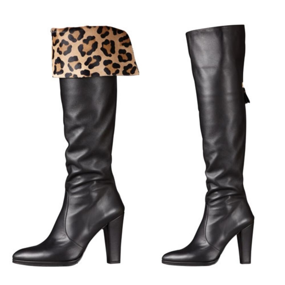 Stuart Weitzman Cuffable Leather Otn Boot - image 1